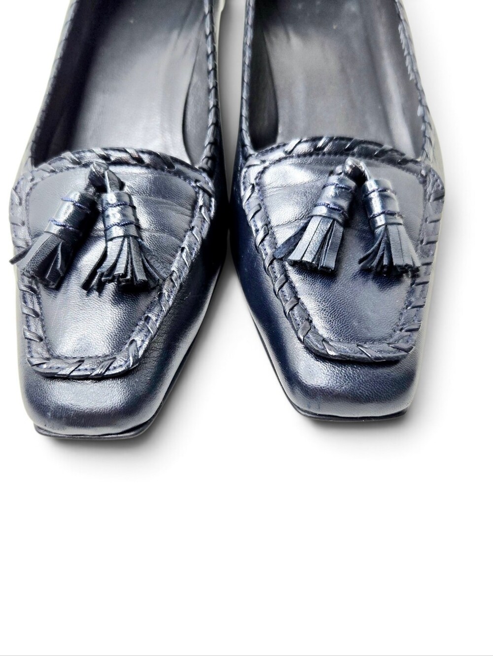 Stuart Weitzman Barclo Navy Pumps. 8M - Picture 12 of 16